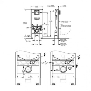 Система інсталяції для унітазу 3 в 1 Grohe Rapid SLX 39598000 №2