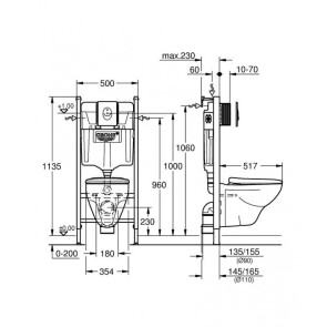 Комплект інсталяції з унітазом 5 в 1 Grohe Solido Ceramic Bundle 39116000 №2