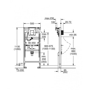 Інсталяція для пісуару GROHE RAPID SL 38803001 №2