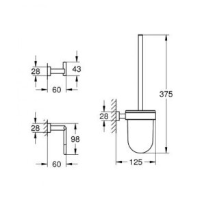 Набор аксессуаров 3 в 1 Grohe Essentials Cube New 40757001 №3