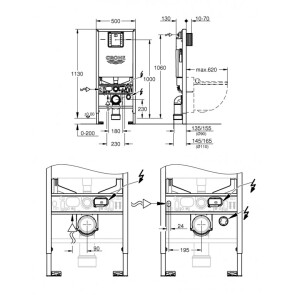 Инсталляция для унитаза GROHE RAPID SLX 39596000 №3