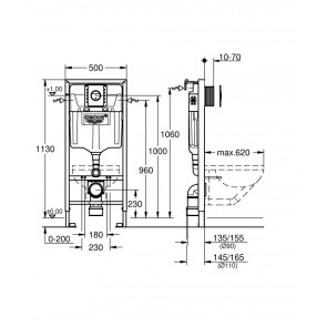 Система инсталляции для унитаза 3 в 1 Grohe Rapid SL 39581000 №2