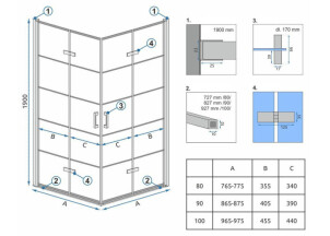 Душевая Кабина REA Molier Черный Double 80x100 KPL-8537-6963 №4