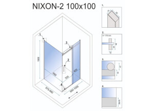 Душевая Кабина REA Nixon 100x100 L KPL-K5014-K5012 №7