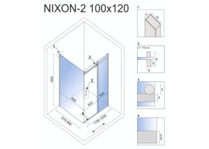 Душевая Кабина REA Nixon 100x120 P KPL-K5014-K5003 №3