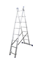 Алюминиевая двухсекционная лестница DUOMAX VIRASTAR 2x8 ступеней