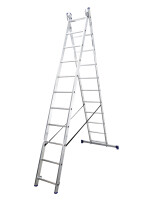 Алюминиевая двухсекционная лестница DUOMAX VIRASTAR 2x11 ступеней