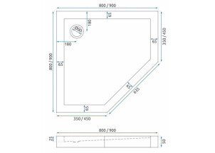 Душова Кабіна Rea Axin 90x90 + Душовий Піддон REA Чорний 90x90 KPL-K8779-8543 №7