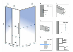 Душевая Кабина REA SOLAR 90x90 Черный REA-K6412 №5