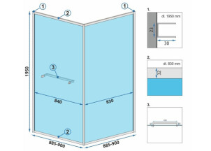 Душевая Кабина REA Space In 90x90 Черный REA-K8881 №8