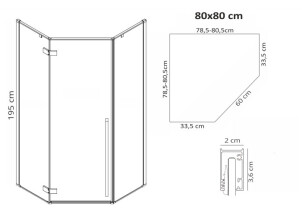 Душова Кабіна REA 80x80 Чорний Мат REA-K6900 №8