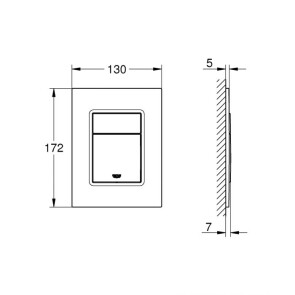 Клавиша смыва S-размер Grohe Skate Cosmopolitan S 37535GN0 №2