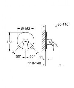 Смеситель скрытого монтажа для 1 потребителя Grohe StartCurve 29114000 №2