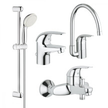 Комплект смесителей для ванной комнаты и кухни Grohe Euroeco New UA123242K0