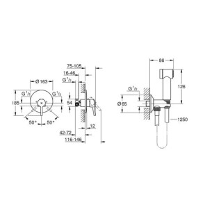 Комплект гігієнічного душу Grohe Concetto new UA26332007 №2