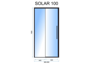 Душевая Дверь REA Solar 100 Черный Мат REA-K6512 №3