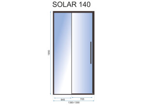 Душевая Дверь REA Solar 140 Черный Мат REA-K6359 №5