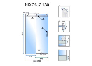 Душові Двері REA Nixon-2 130 REA-K5005 №5
