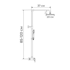 Душевая колонна со смесителем Champion SUS-003-J из нерж. стали SUS304 (CH0325) №5