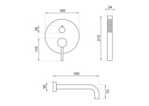 Душевой Гарнитур Rea Lungo Белый + Box REA-B6440 №8