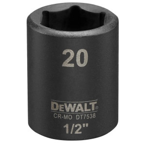 Головка торцева ударна "IMPACT" DeWALT, коротка, 1/2" х 20 мм, шестигранна №1