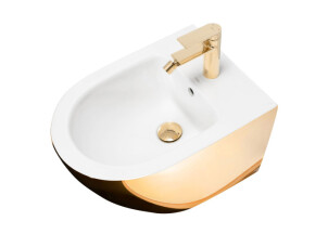 Комплект Унітаз WC CARLO Flat + Біде CARLO MINI Золото/Білий KPL-C63802 №6