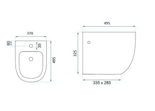 Комплект Унітаз WC CARLO Flat + Біде CARLO MINI Золото/Білий KPL-C63802 №7
