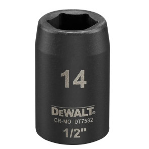 Головка торцева ударна "IMPACT" DeWALT, коротка, 1/2" х 14 мм, шестигранна №1