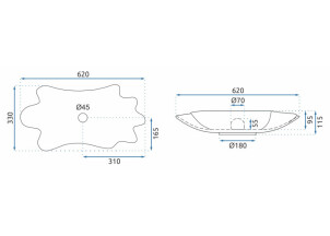 Умывальник REA Infinity Черный REA-U3401 №6