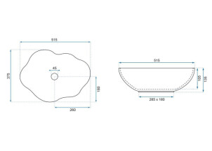 Умывальник REA Pearl Черный REA-U0858 №6