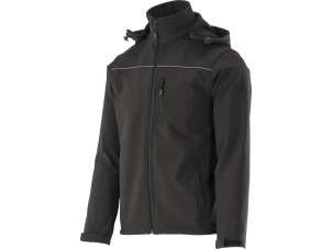 Куртка робоча softshell з прікріпн капюшоном yato розма m, чорна, 3 кишені, 96% поліест і 4% спандекс №1