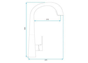 Змішувач Кухонний REA Ross INOX Никель Мат REA-B5314 №6