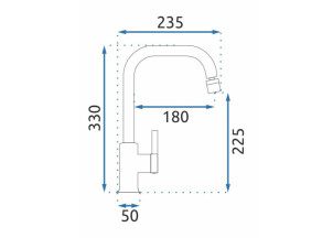 Змішувач Кухонний REA Polo Чорний Золото REA-B9980 №4