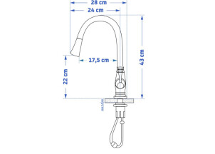 Смеситель Кухонный REA Deco Old Черный Высокий REA-B0182 №7