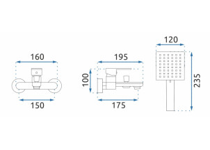 Смеситель для Ванны REA LUPPO Черный Мат REA-B5770 №8