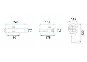 Смеситель для Ванны REA Polo Белый Хром REA-B9943 №6