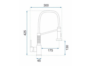 Змішувач Кухонний Rea Spring Сталь Мат REA-B4806 №5