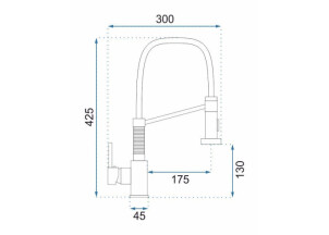 Змішувач Кухонний Rea Spring Чорний REA-B4804 №10