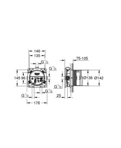 Душевая система скрытого монтажа с термостатом Grohe Grohtherm SmartControl UA3470600A №3