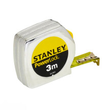 Рулетка измерительная STANLEY "Powerlock®" в хромированном пластмассовом корпусе 3м х 19 мм