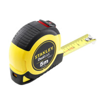 рулетка измерительная STANLEY "TYLON ™ Dual Lock", 5мх19 мм, с двумя вариантами фиксации ленты, в пластмассовом корпусе.