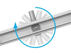 Трап для душу з обертовим сифоном Fala Rotary з нержавіючої сталі 50Х4Х5 см №2