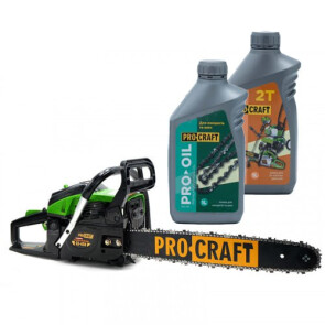 Бензопила PRO CRAFT GS-450 + Олива 2T 1л PRO + Олива для ланцюга Procraft 1л PRO №1