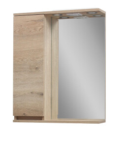 Зеркало "Сандра" 60 (аликанте) со шкафчиком левое №1