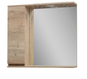 Зеркало "Сандра" 80 (аликанте) со шкафчиком левое №1
