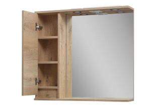 Зеркало "Сандра" 80 (аликанте) со шкафчиком левое №2