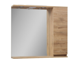 Зеркало "Сандра" 80 (севилья) со шкафчиком правое №1