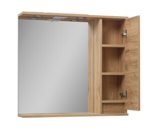 Зеркало "Сандра" 80 (севилья) со шкафчиком правое №2