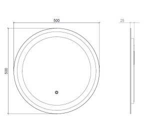 LED 3 Зеркало 50 пескоструй ( Круглое ) №4