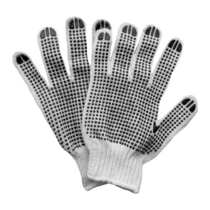 Перчатки трикотажные с точечным ПВХ покрытием р10 (двухсторонние манжет) SIGMA №1